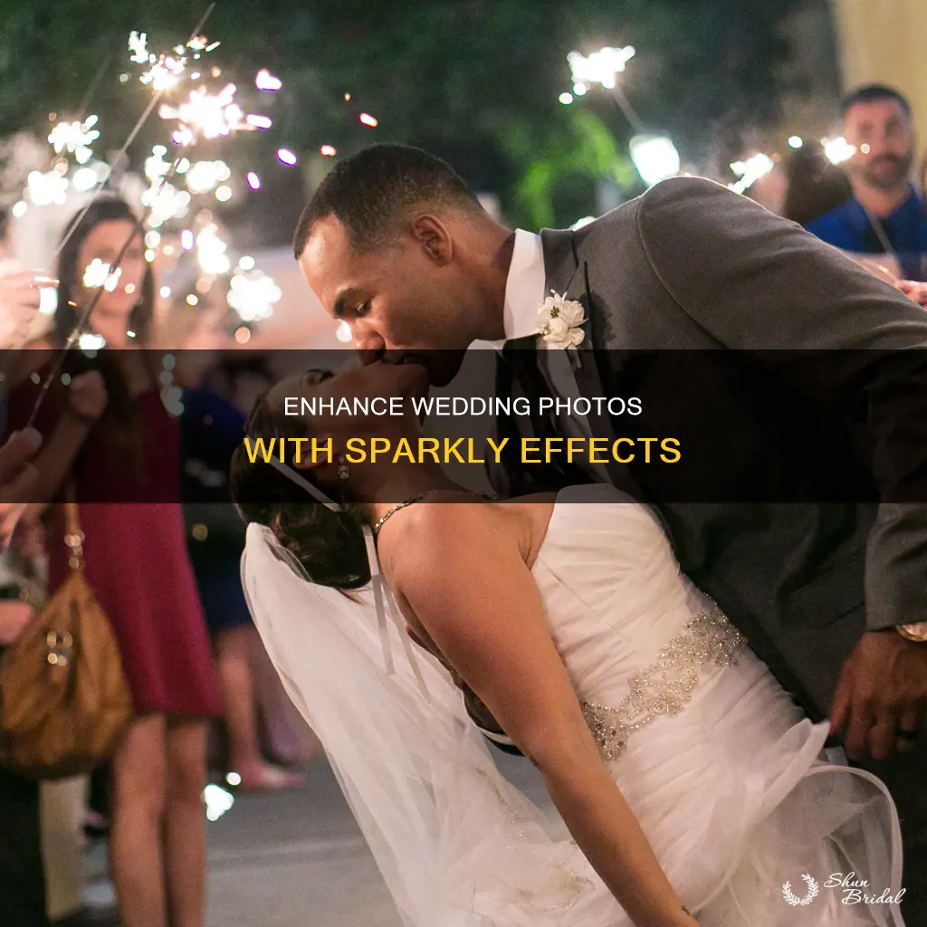 how to add sparkle to a wedding photo