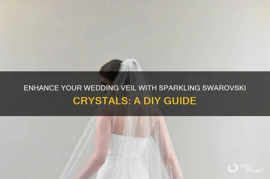 how to add swarovski crystals to a wedding veil