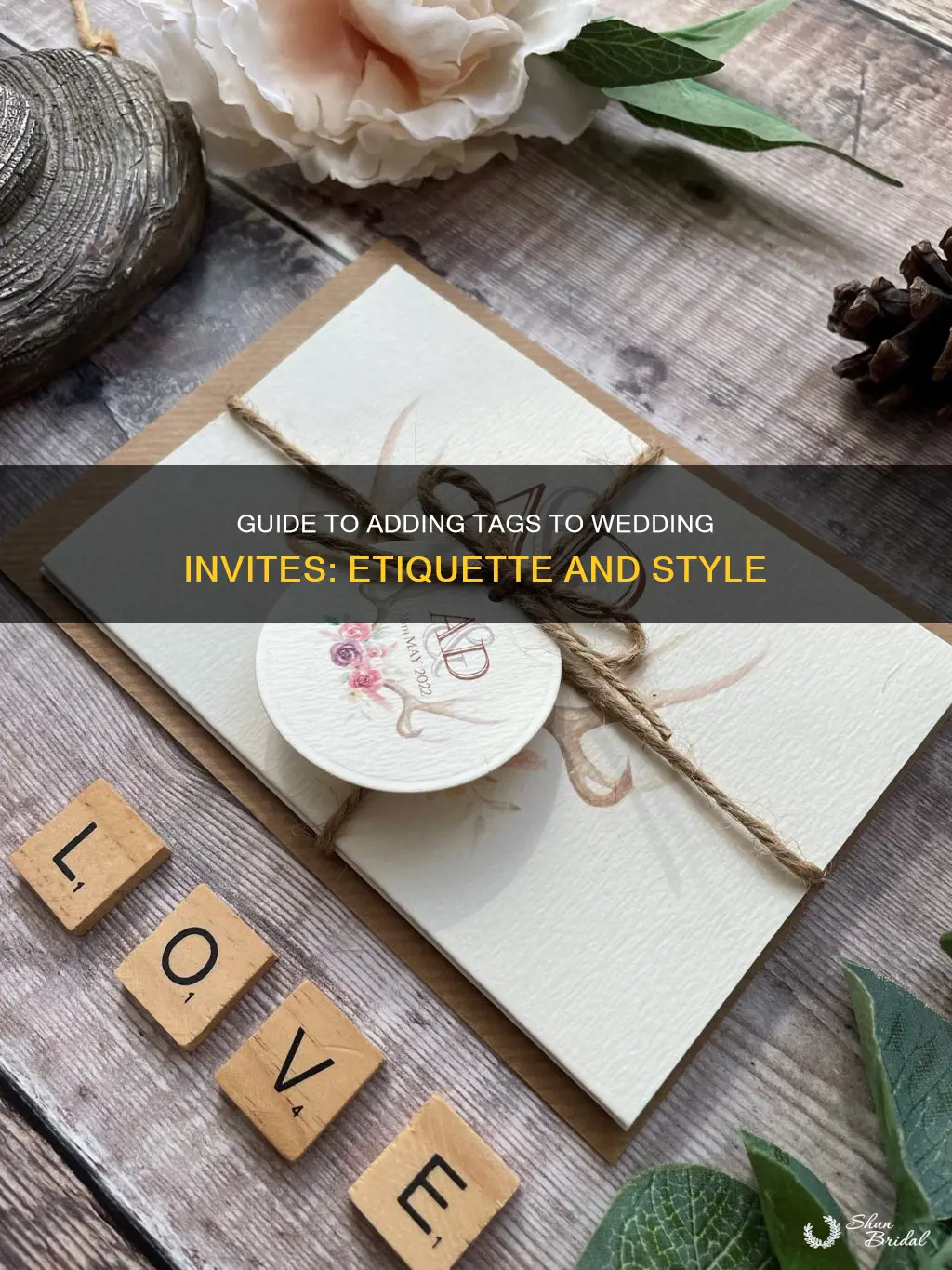 how to add tags to wedding invitation