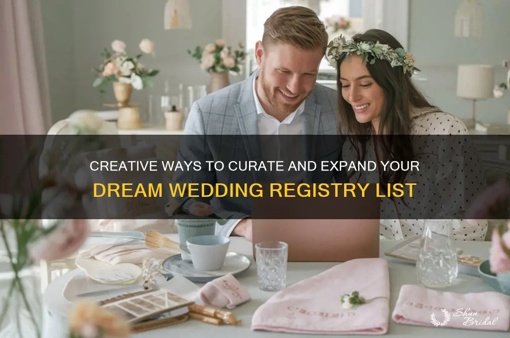 how to add to your wedding list