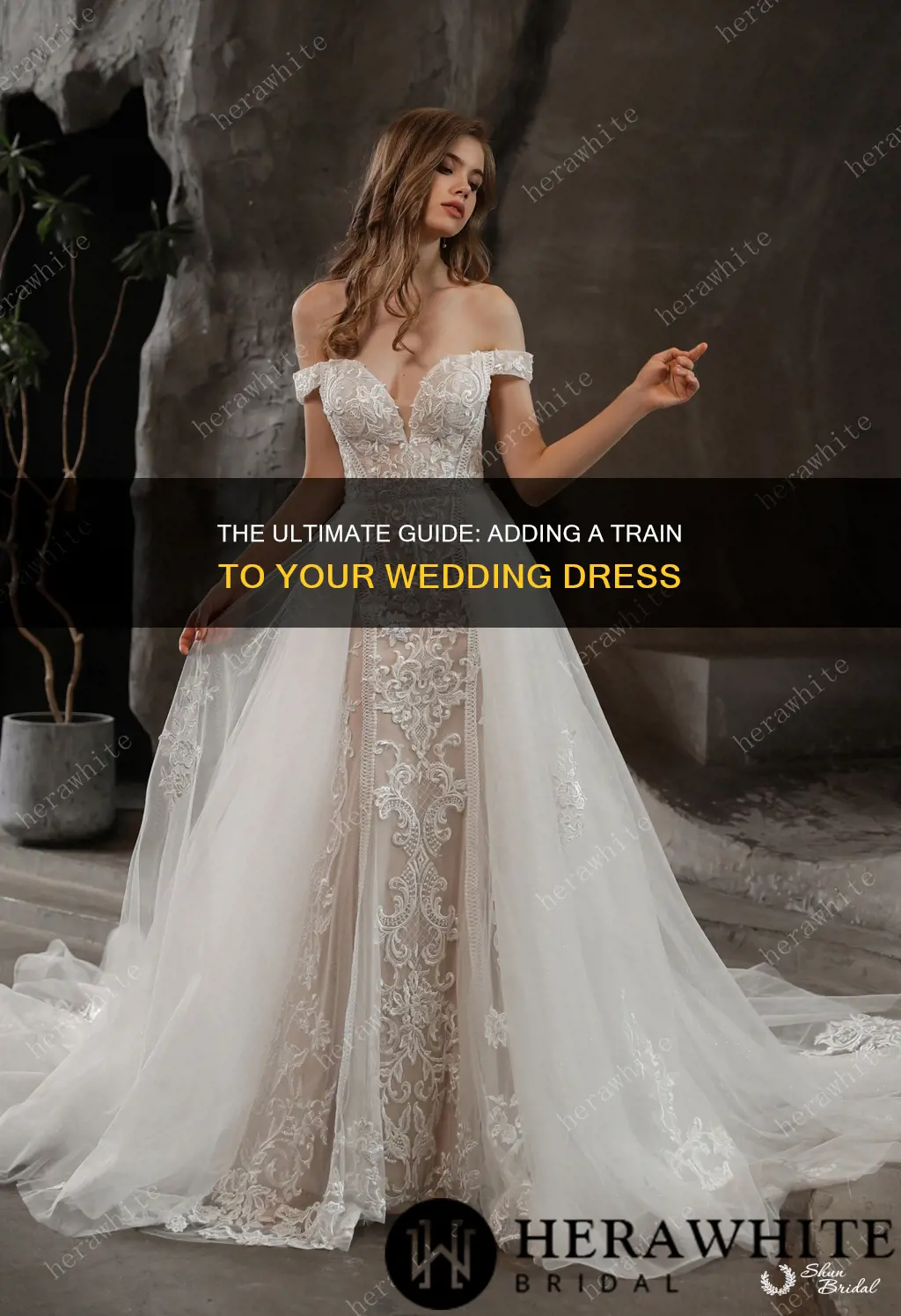 how to add train to wedding dress