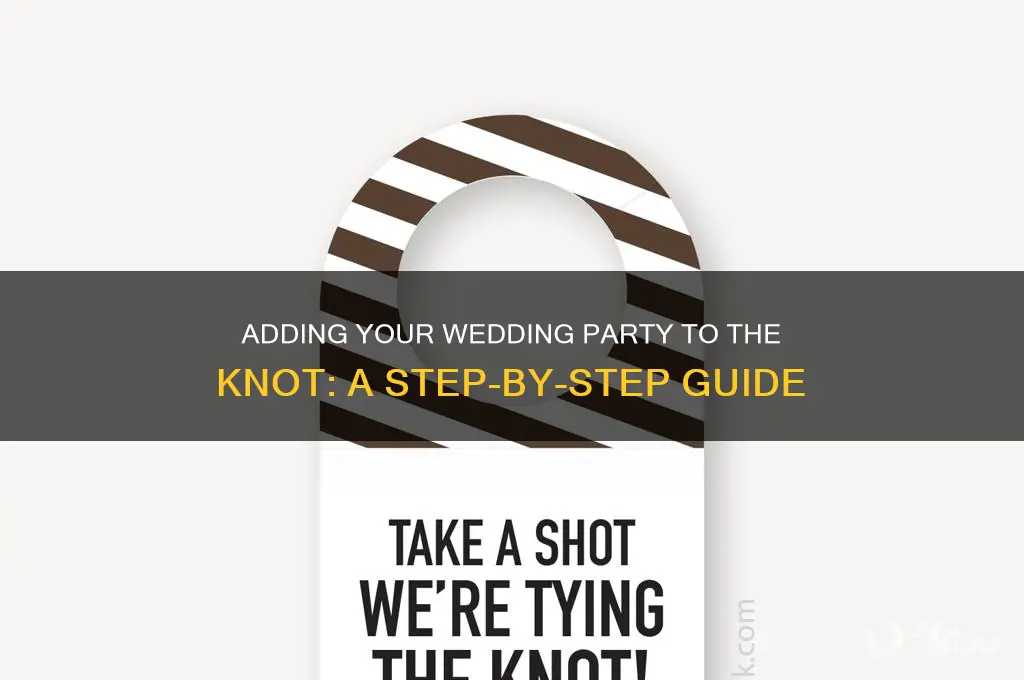 how to add wedding party to the knot website