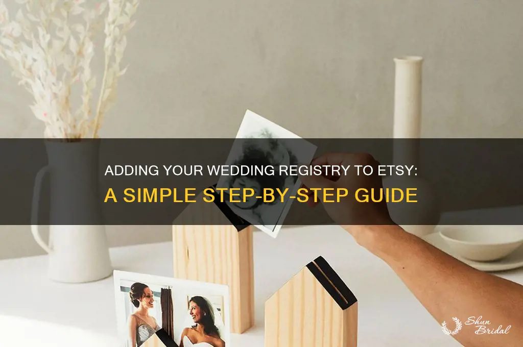how to add wedding registy to etsy