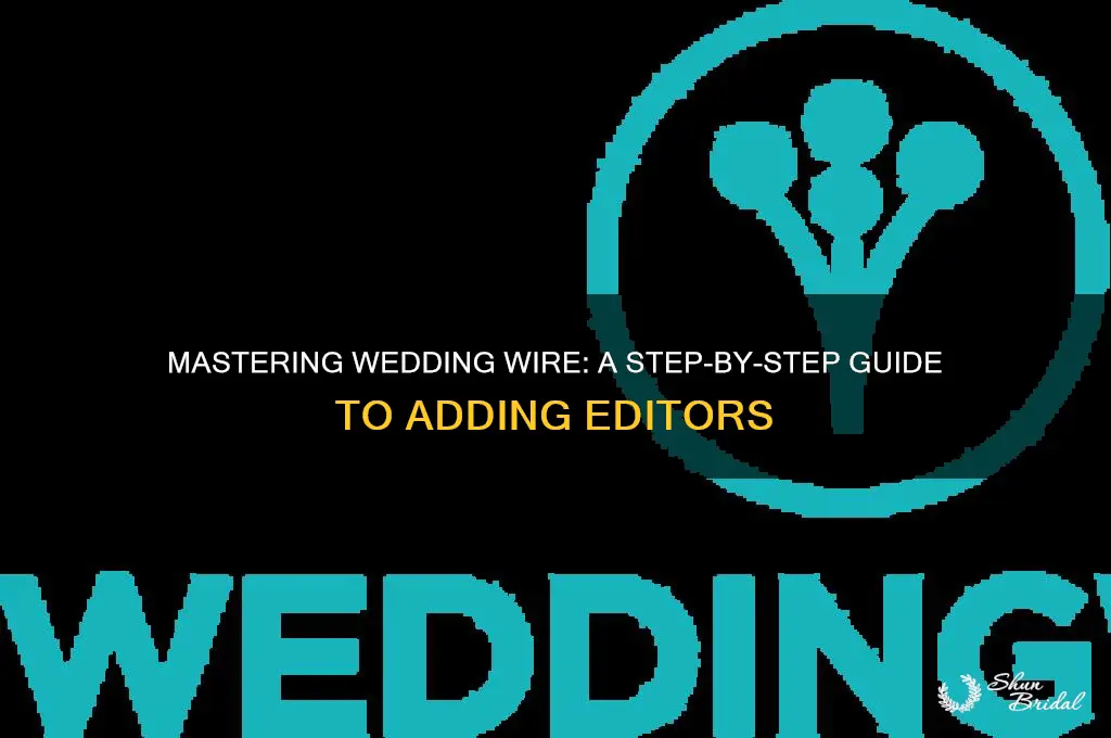 how to add wedding wire editor