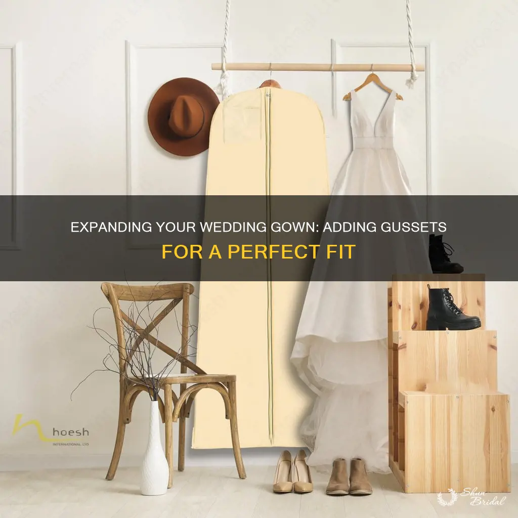 how to adding gusset to wedding dress