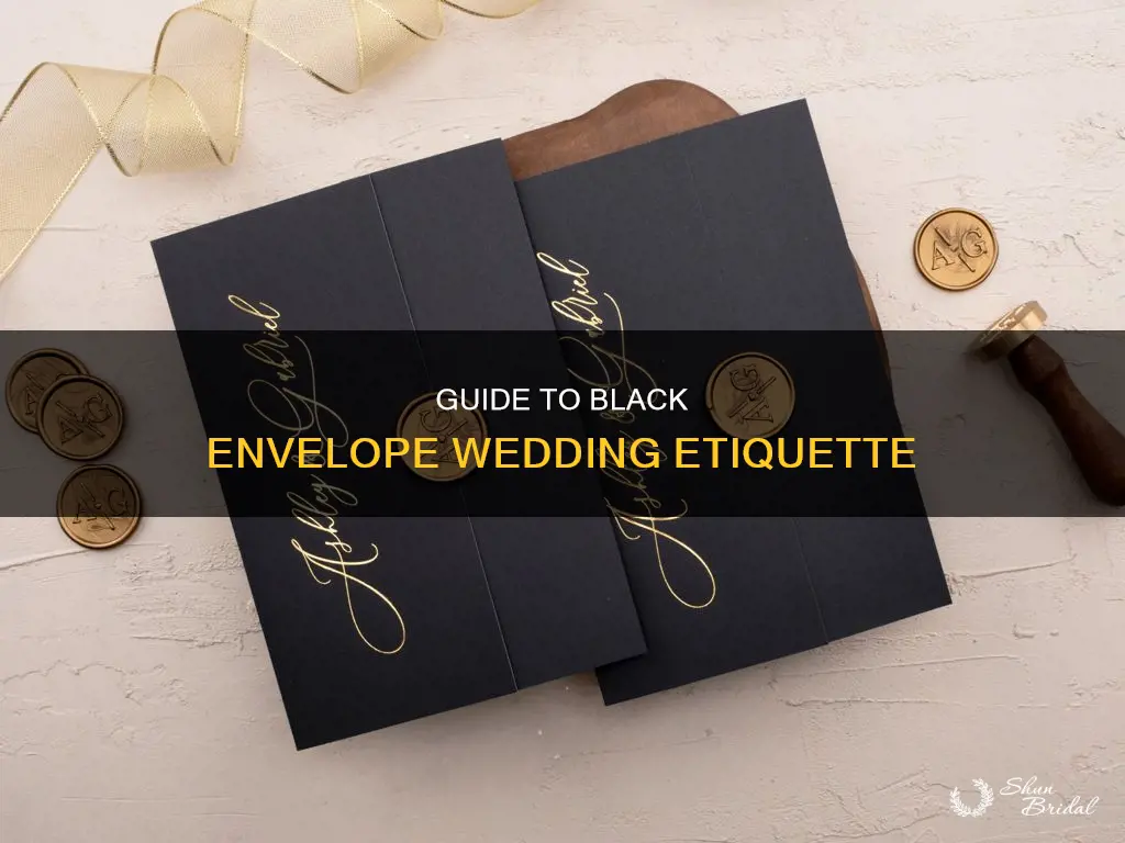 how to address a black envelope wedding