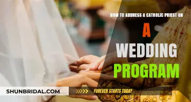 Guide to Addressing a Catholic Priest in Wedding Programs