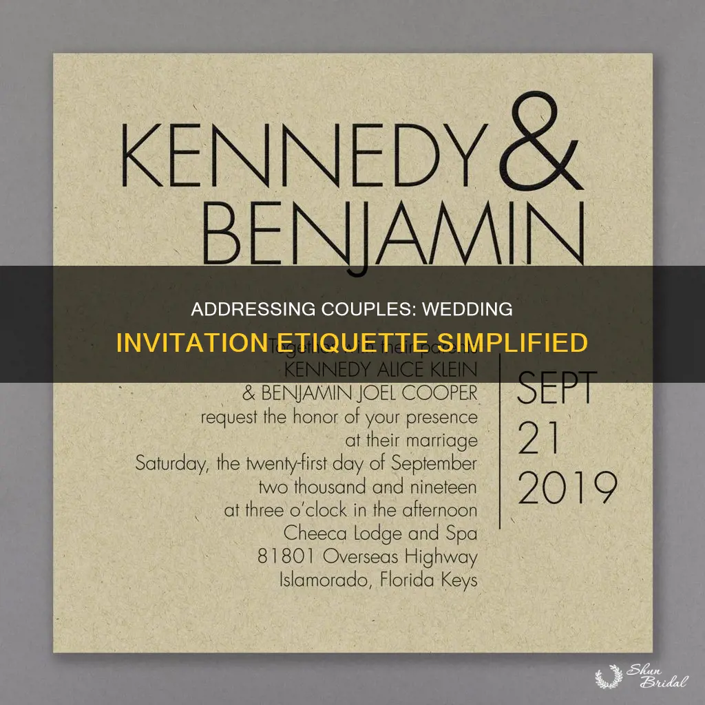 how to address a couple on a wedding invitation