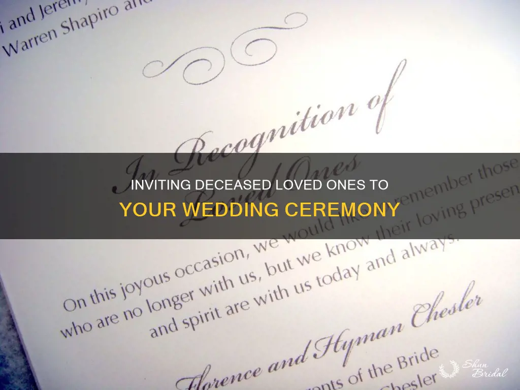 how to address a deceased person in a wedding invitation