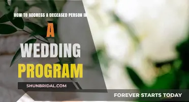 Honoring Deceased Loved Ones in Your Wedding Program