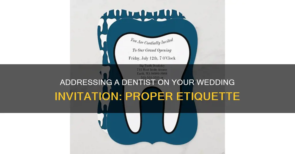 how to address a dentist on a wedding invitation