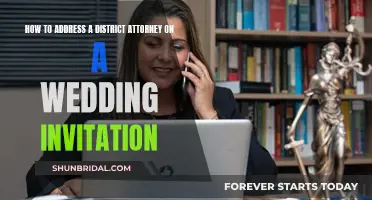 Addressing a District Attorney on Your Wedding Invitation