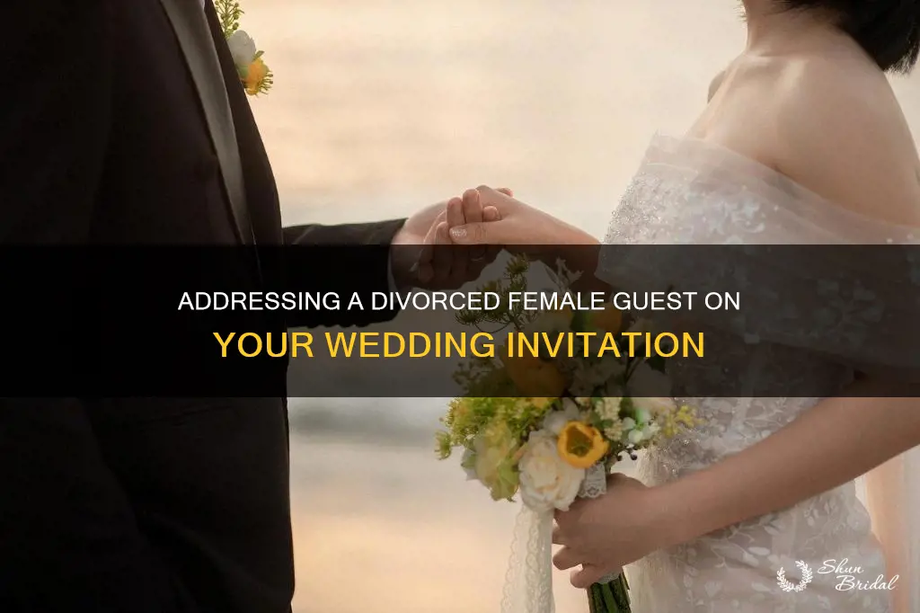 how to address a divorced female on wedding invitation