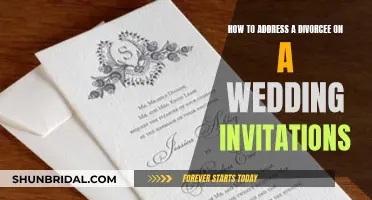 Addressing Wedding Invitations to a Divorcee: A Guide