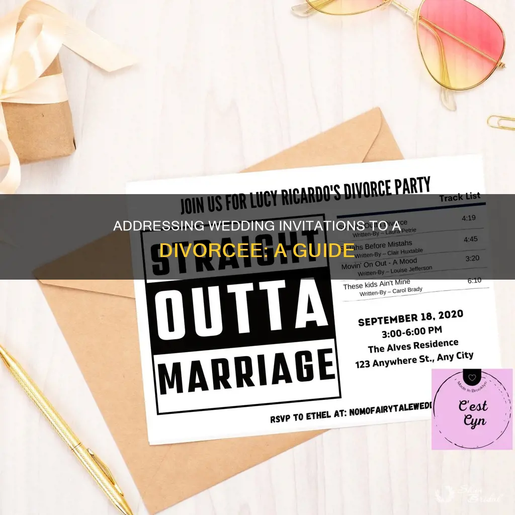 how to address a divorcee on a wedding invitations