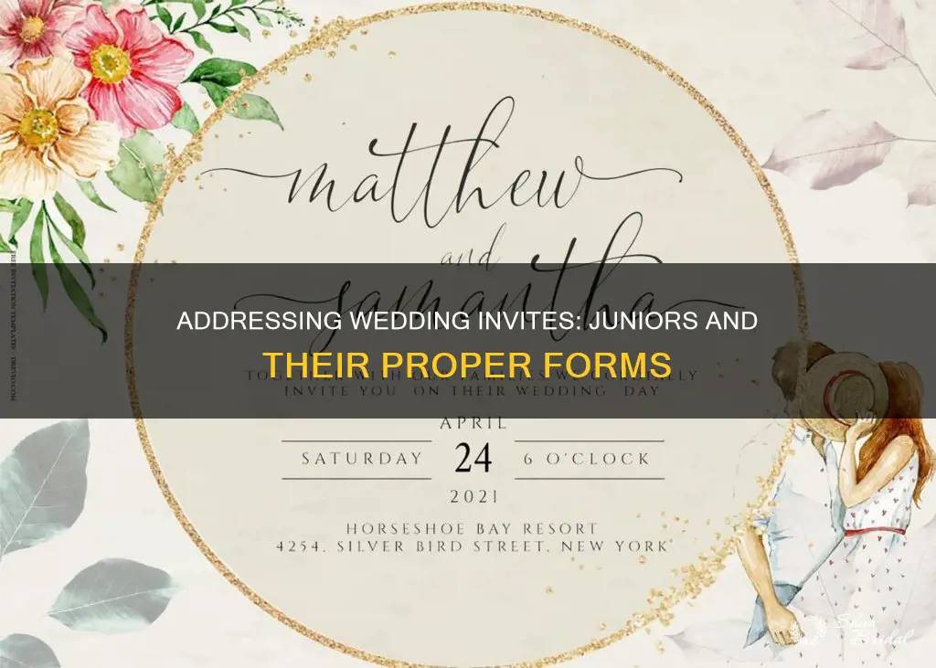 how to address a junior on wedding invitations