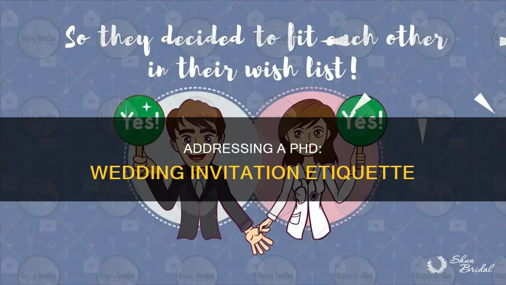 how to address a phd on a wedding invitation