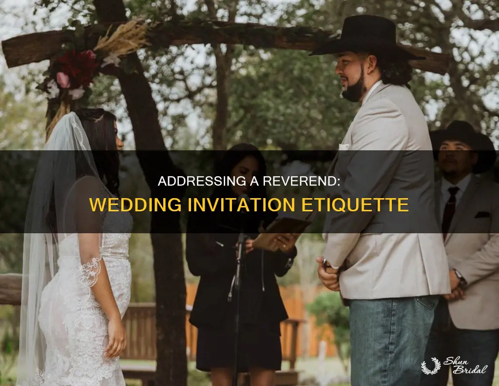 how to address a reverend on a wedding invitation