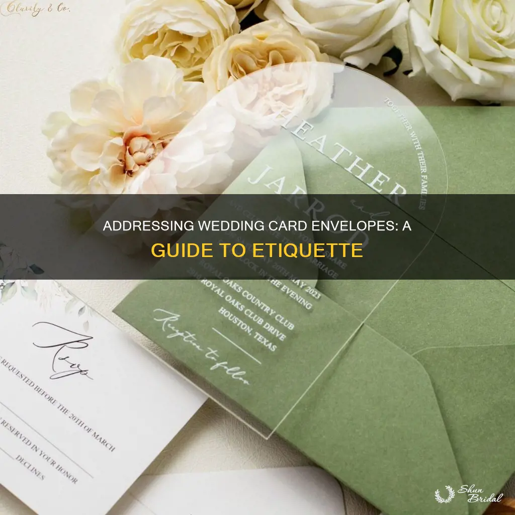 how to address a wedding card envelope