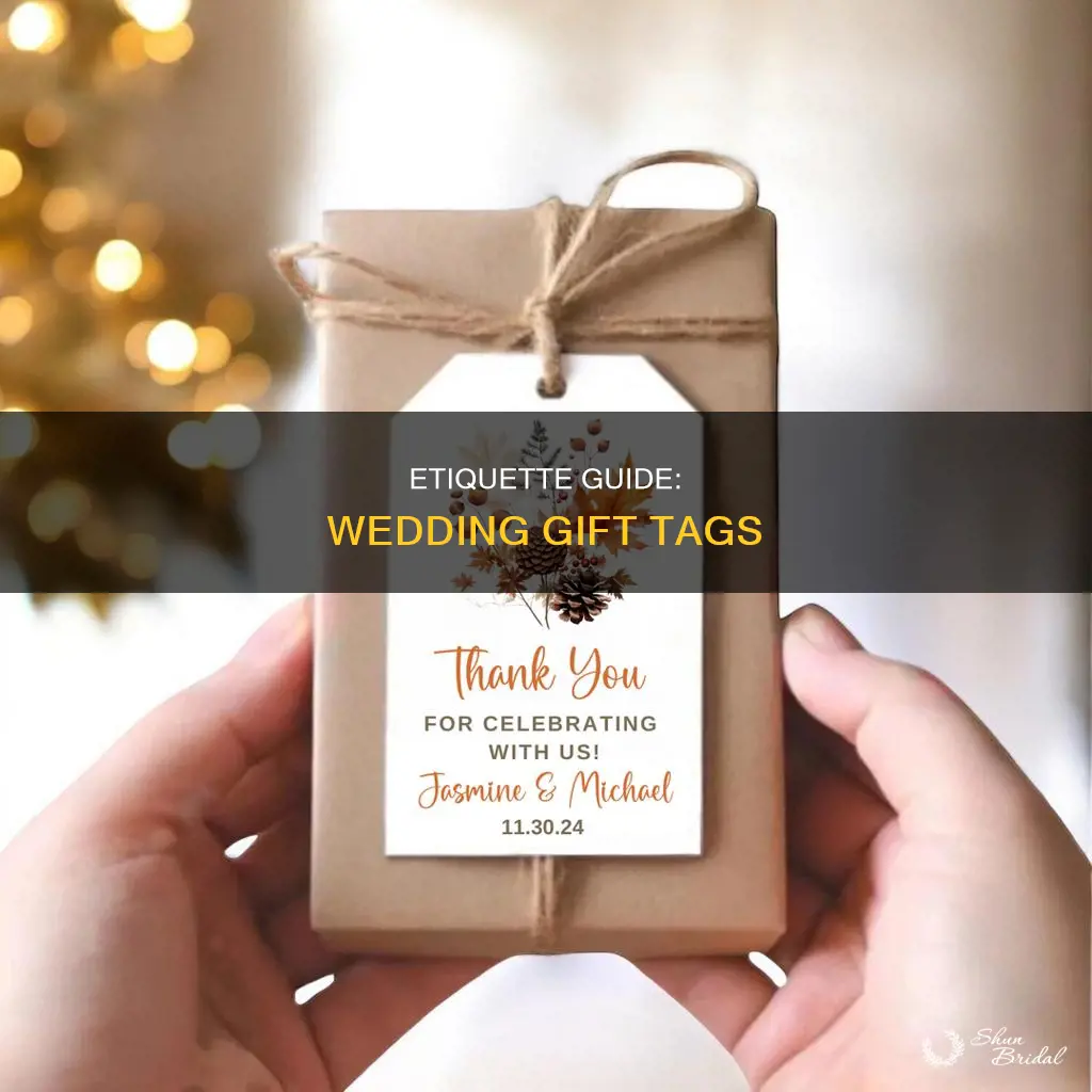 how to address a wedding gidt tag