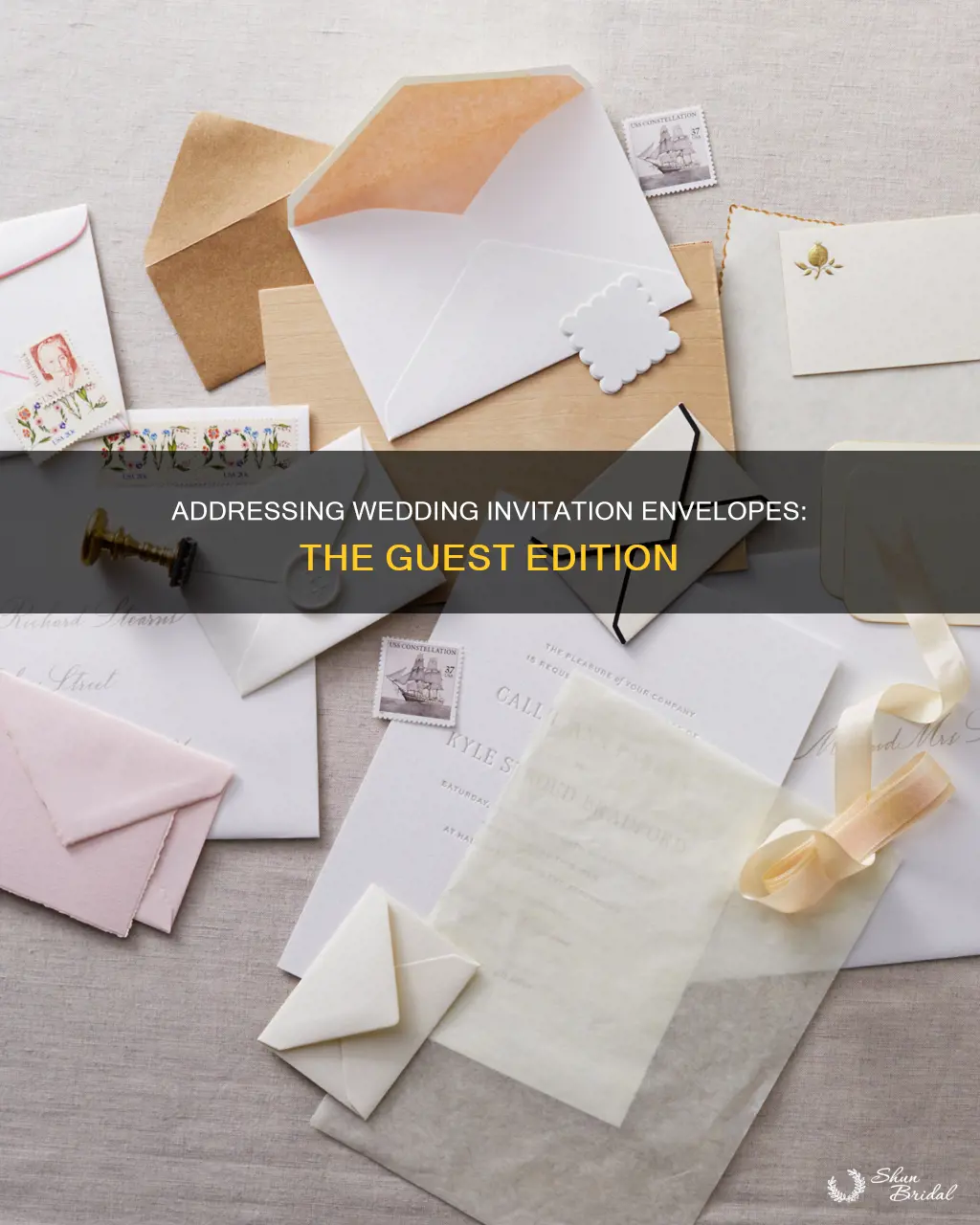 how to address a wedding invitation envelope with guest