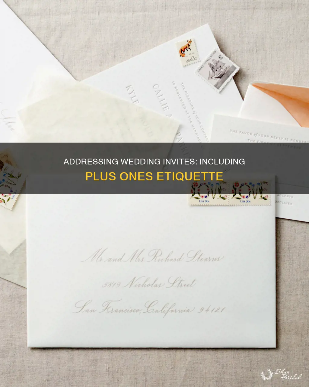 how to address a wedding invitation plus guest