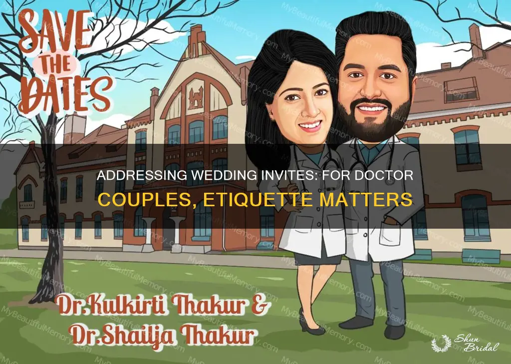 how to address a wedding invitation to 2 married doctors