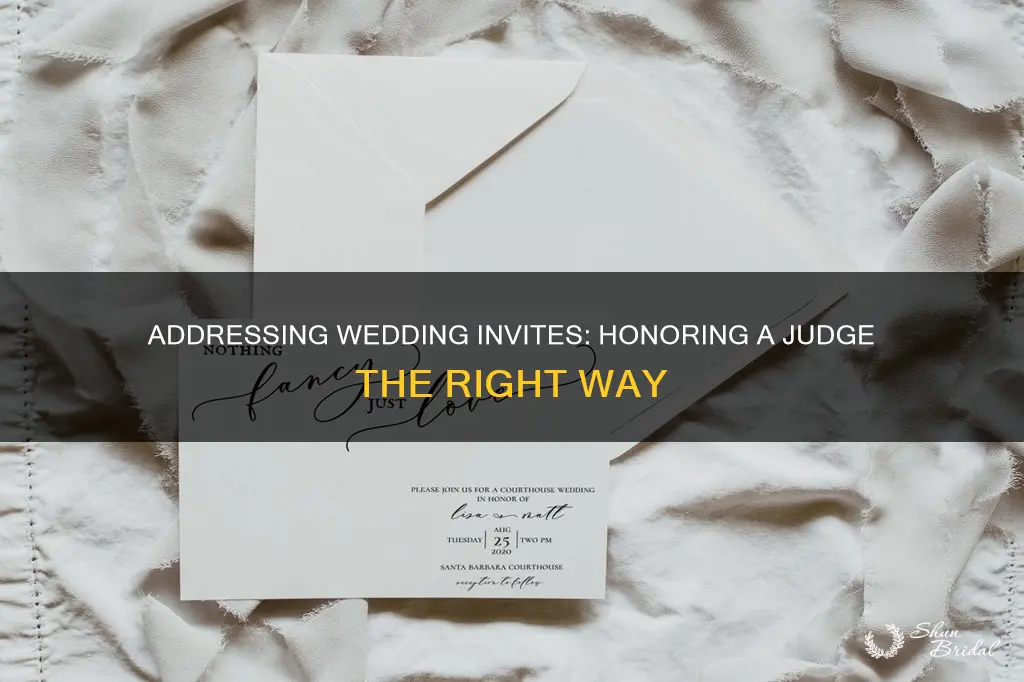 how to address a wedding invitation to a judge