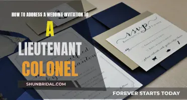 Addressing Wedding Invites: Lieutenant Colonel Edition