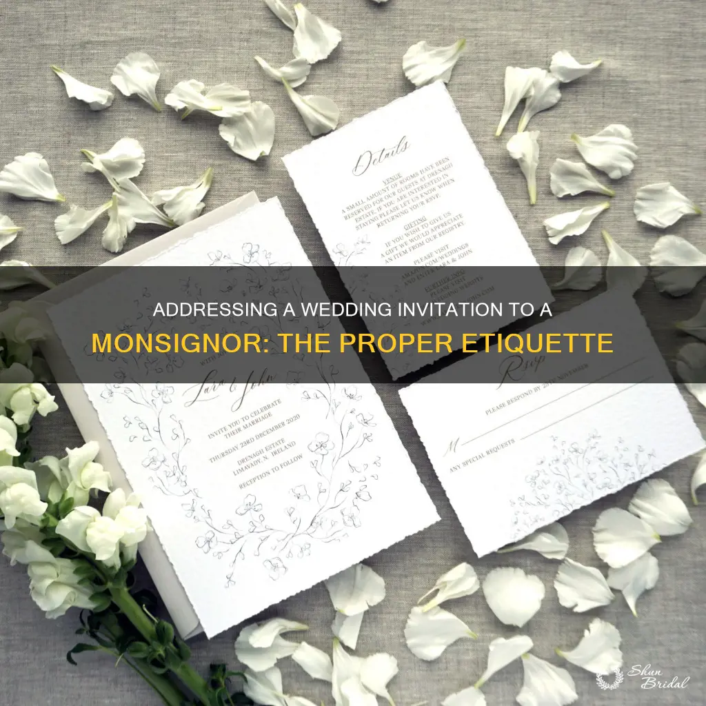 how to address a wedding invitation to a monsignor