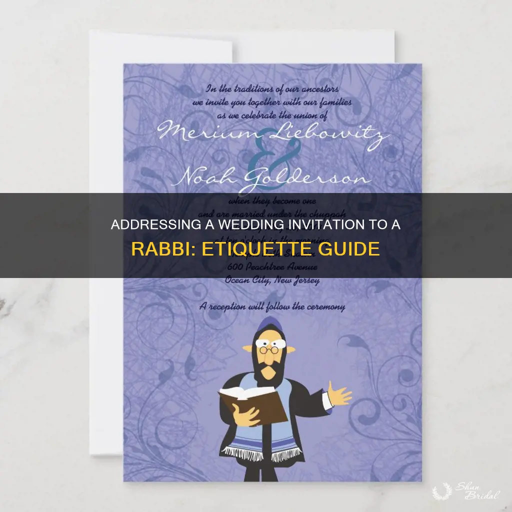 how to address a wedding invitation to a rabbi