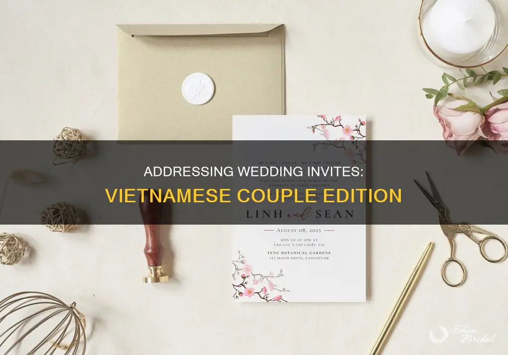 how to address a wedding invitation to a vietnamese couple