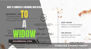 Addressing a Wedding Invitation to a Widow: Guide for Hosts