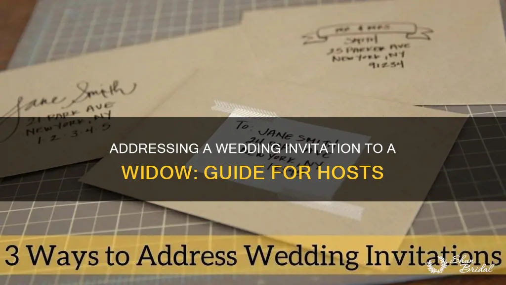 how to address a wedding invitation to a widow