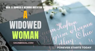 Addressing Wedding Invites to a Widow: A Guide