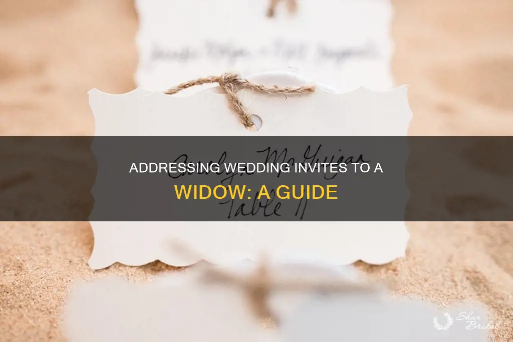 how to address a wedding invitation to a widowed woman