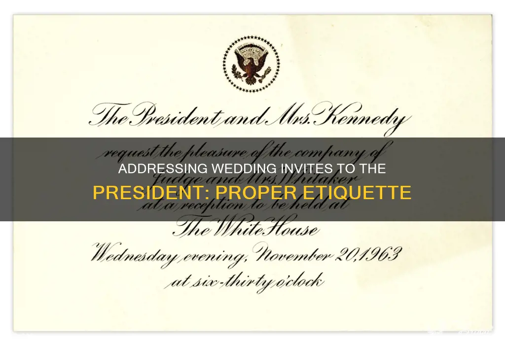 how to address a wedding invitation to the president