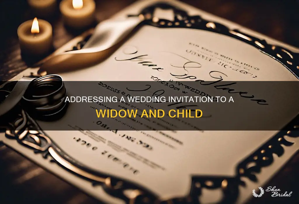 how to address a wedding invitation to widow and child