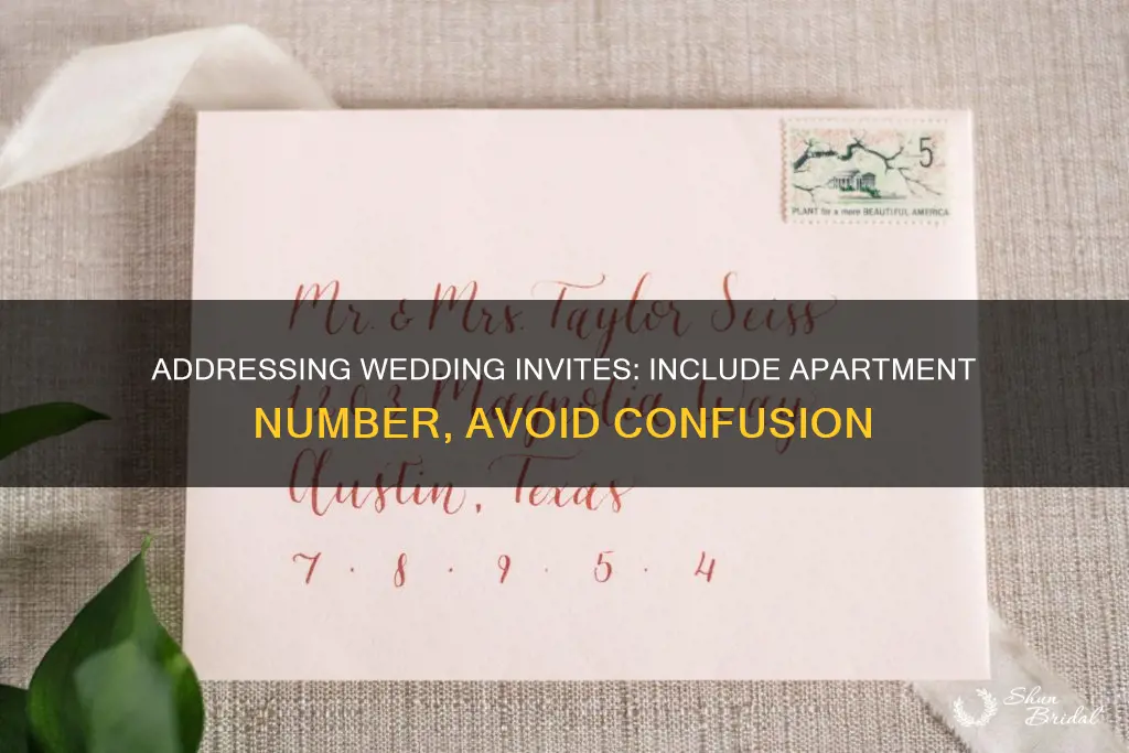 how to address a wedding invitation with an apartment number