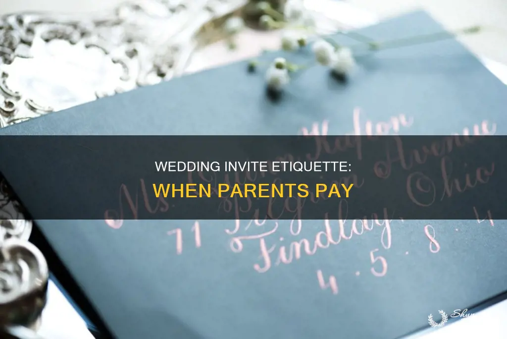 how to address a wedding invite when parents are paying