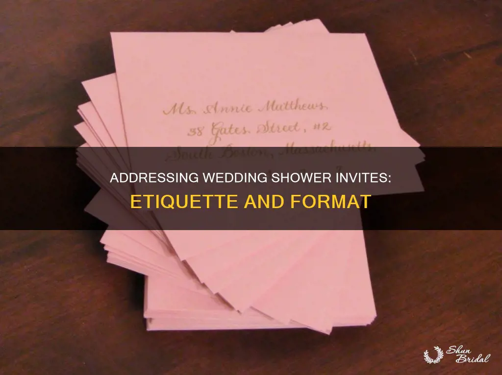 how to address a wedding shower invitation