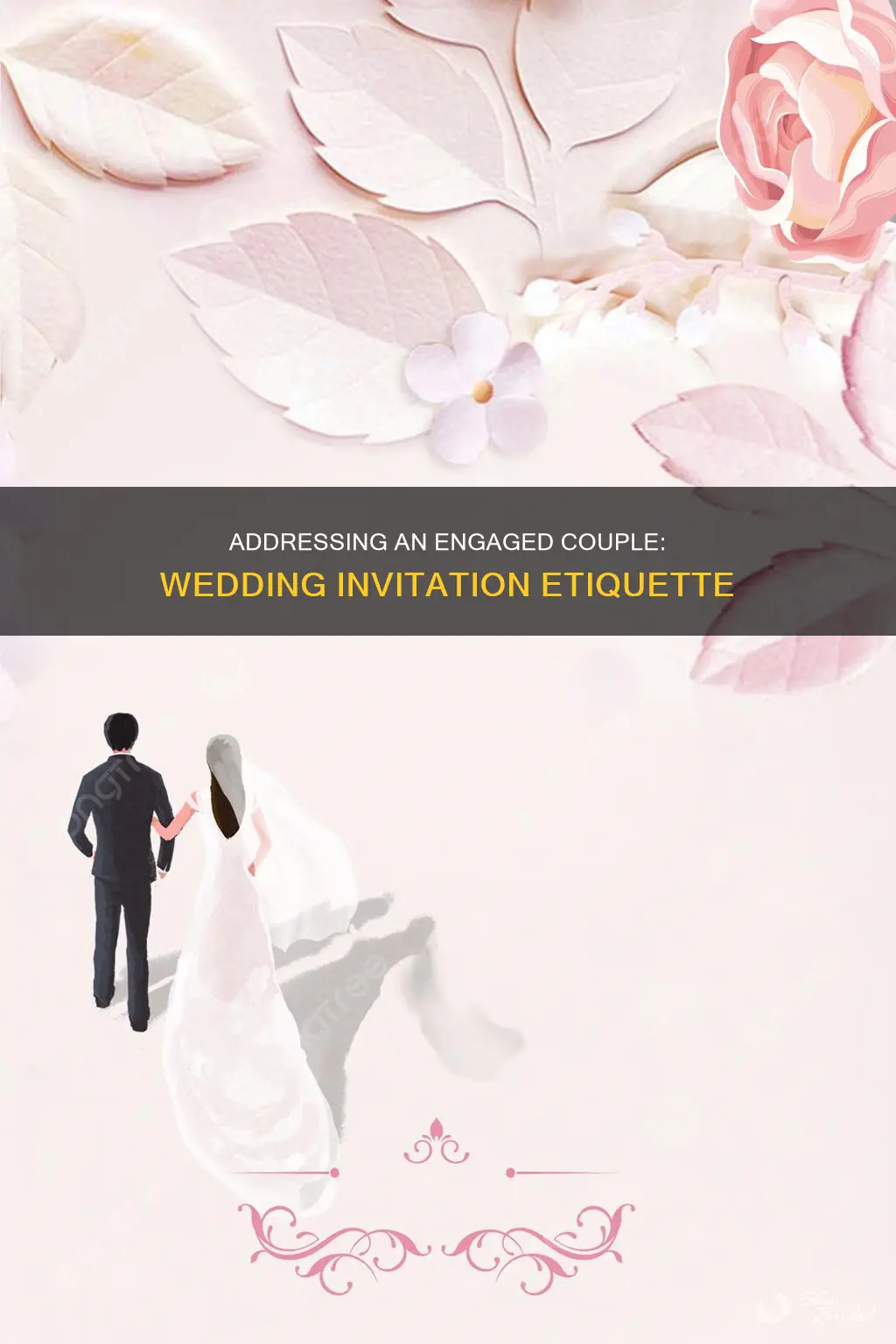 how to address an engaged couple on a wedding invitation