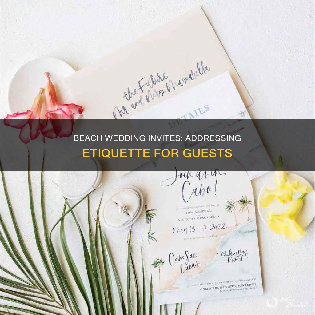 how to address an invitation fora wedding on the beach