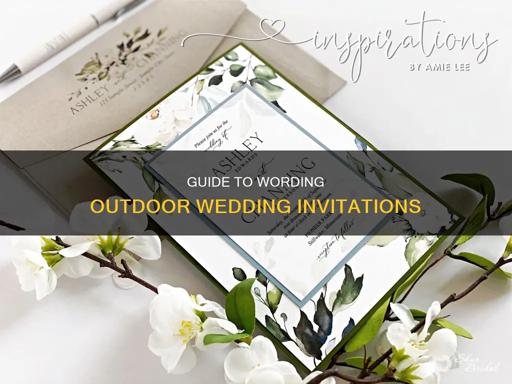 how to address an out door wedding on invitation