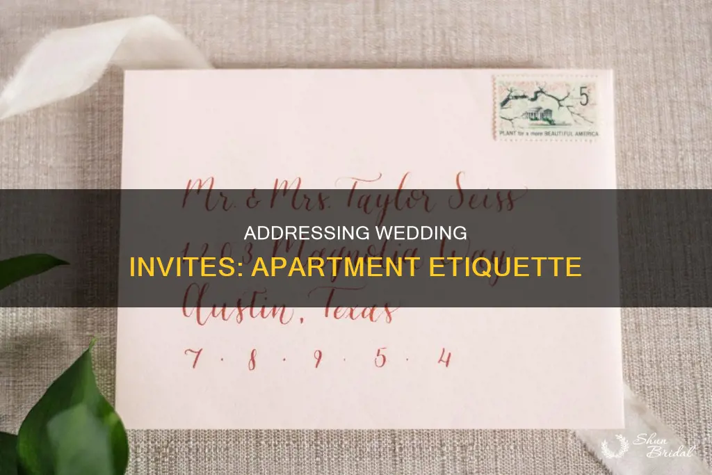 how to address apartment on a wedding envelope