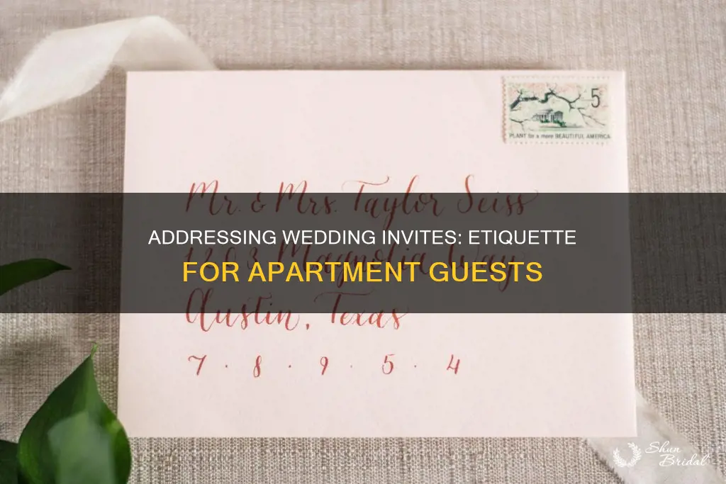 how to address apartments on wedding invitations