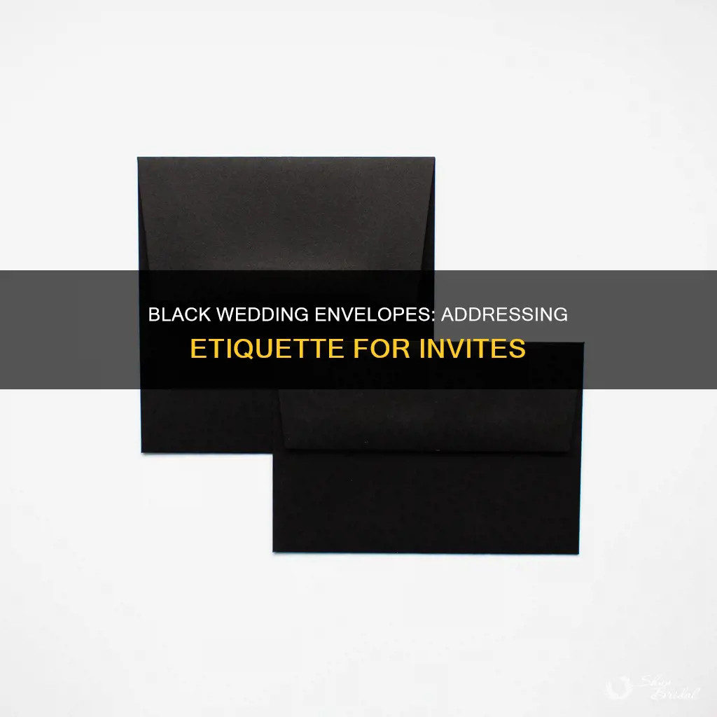 how to address black wedding invitation envelopes