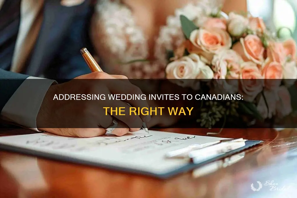 how to address canadian address wedding
