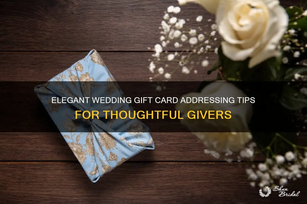 how to address card for wedding gift