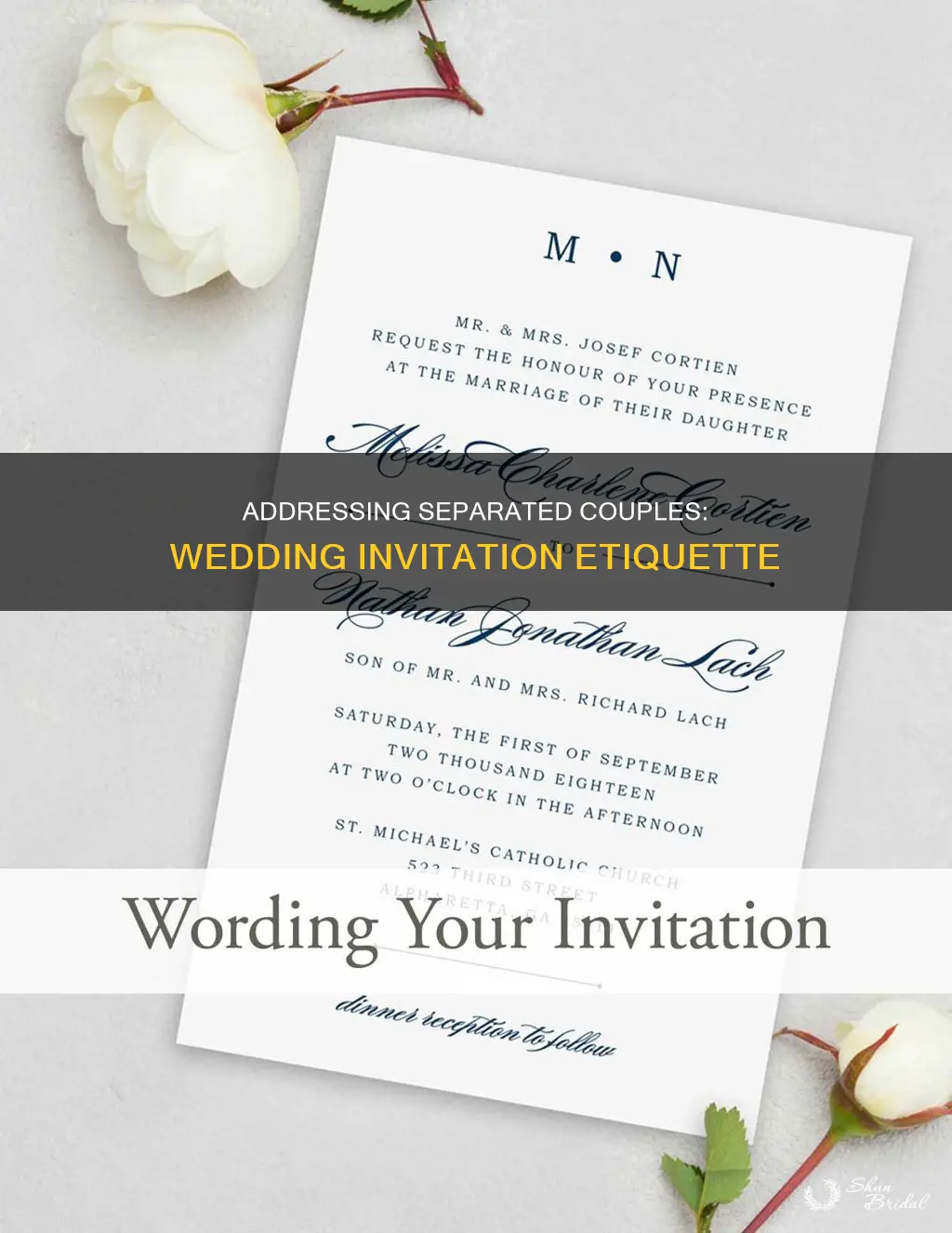 how to address couple who is separated on wedding invitation